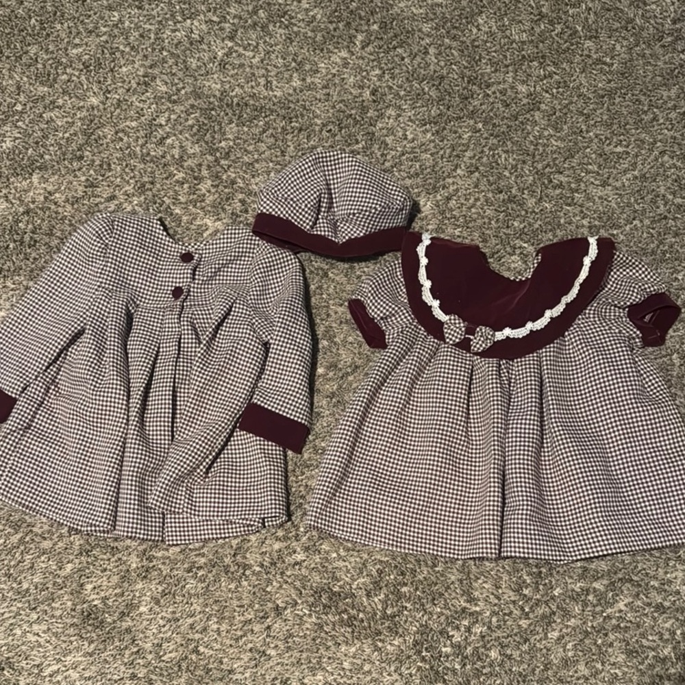Stylish Houndstooth Baby Outfit with Hat